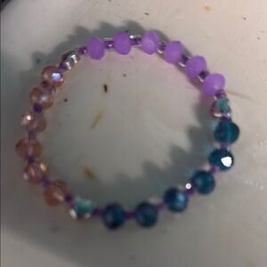 Faceted Purple and Blue Crystal Bracelet